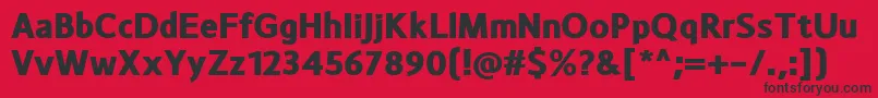 MonsalExtrabold Font – Black Fonts on Red Background