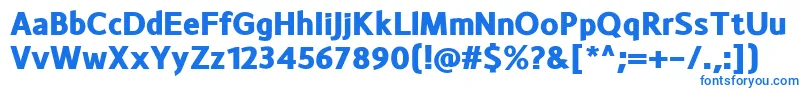MonsalExtrabold Font – Blue Fonts on White Background