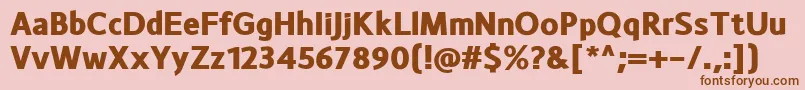MonsalExtrabold Font – Brown Fonts on Pink Background