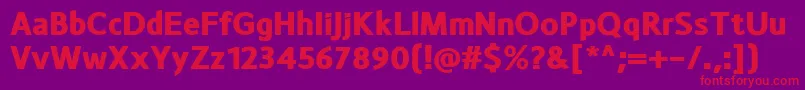 MonsalExtrabold Font – Red Fonts on Purple Background