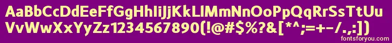 MonsalExtrabold Font – Yellow Fonts on Purple Background