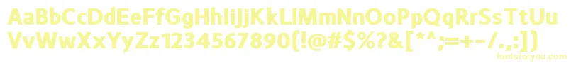 MonsalExtrabold Font – Yellow Fonts on White Background