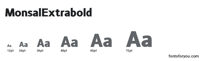 MonsalExtrabold Font Sizes