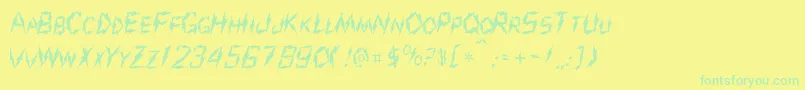 Jolt Font – Green Fonts on Yellow Background