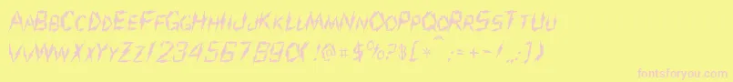 フォントJolt – ピンクのフォント、黄色の背景