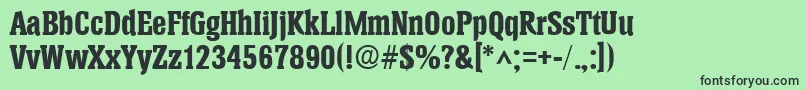 HeliumBold Font – Black Fonts on Green Background