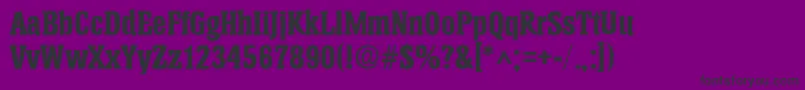 HeliumBold Font – Black Fonts on Purple Background