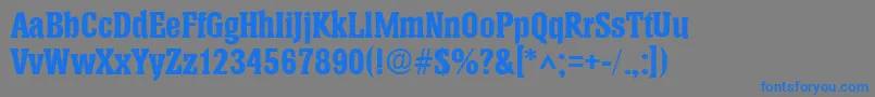 HeliumBold Font – Blue Fonts on Gray Background