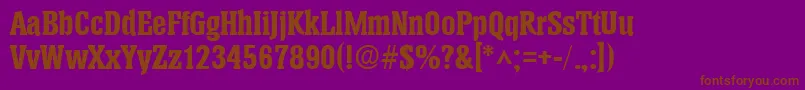 HeliumBold Font – Brown Fonts on Purple Background