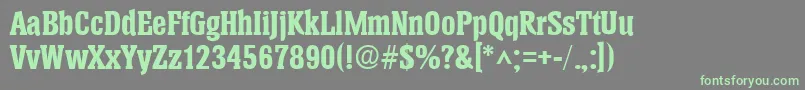 HeliumBold Font – Green Fonts on Gray Background