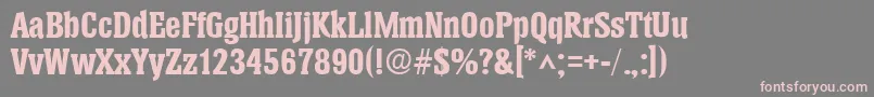 HeliumBold Font – Pink Fonts on Gray Background