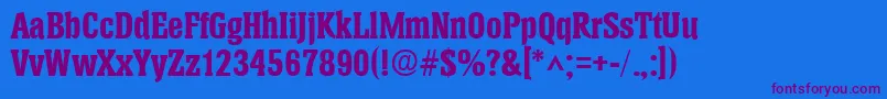 HeliumBold Font – Purple Fonts on Blue Background