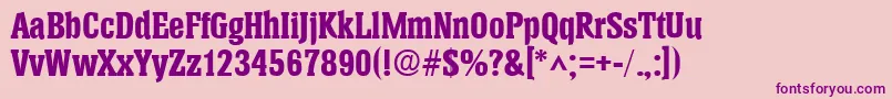 HeliumBold Font – Purple Fonts on Pink Background
