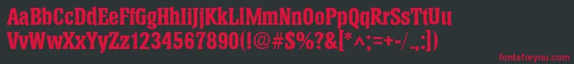 HeliumBold Font – Red Fonts on Black Background
