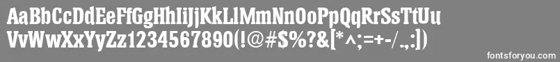 HeliumBold Font – White Fonts on Gray Background