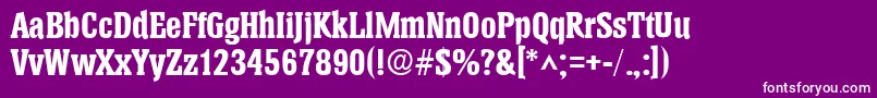 HeliumBold-Schriftart – Weiße Schriften auf violettem Hintergrund