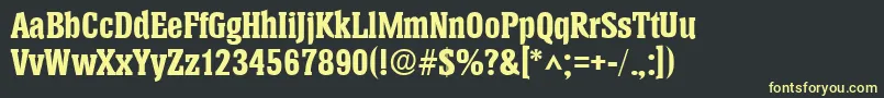 HeliumBold Font – Yellow Fonts on Black Background