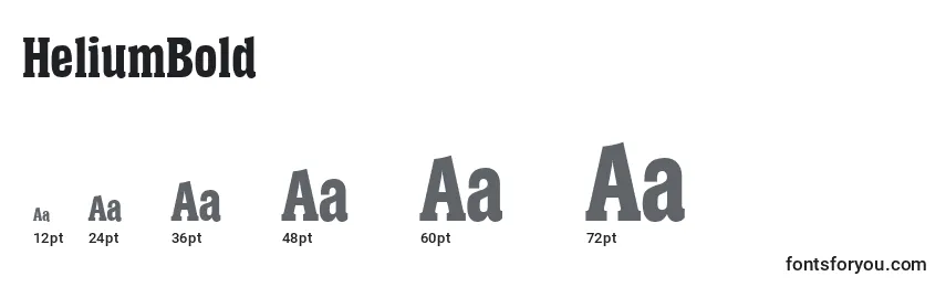 HeliumBold Font Sizes
