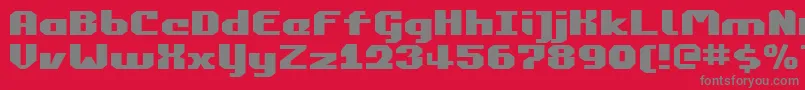 CommonwealthExpanded Font – Gray Fonts on Red Background