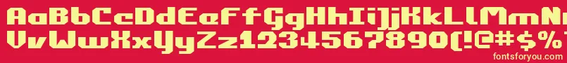 CommonwealthExpanded Font – Yellow Fonts on Red Background