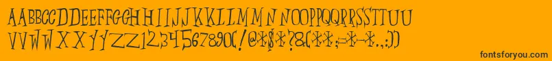 Slump-fontti – mustat fontit oranssilla taustalla