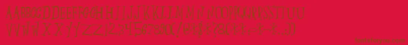 Slump-fontti – ruskeat fontit punaisella taustalla