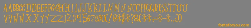 Slump Font – Orange Fonts on Gray Background