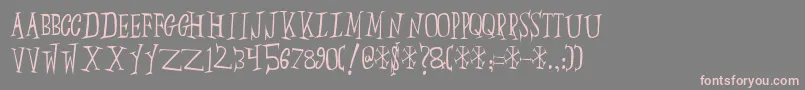 Slump-fontti – vaaleanpunaiset fontit harmaalla taustalla