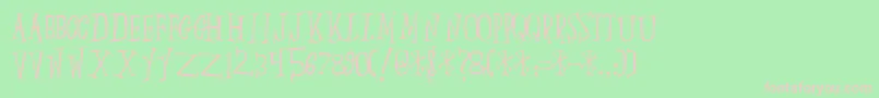 Slump-fontti – vaaleanpunaiset fontit vihreällä taustalla