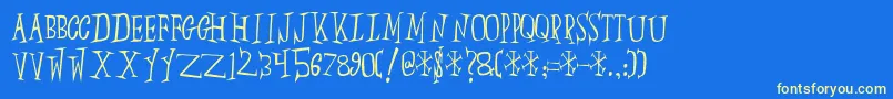 More about Slump Font Slump Font – Yellow Fonts on Blue Background