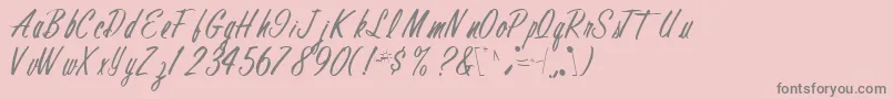 FinalRegular-Schriftart – Graue Schriften auf rosa Hintergrund