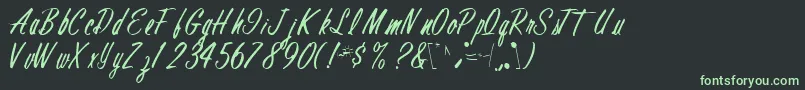 FinalRegular Font – Green Fonts on Black Background