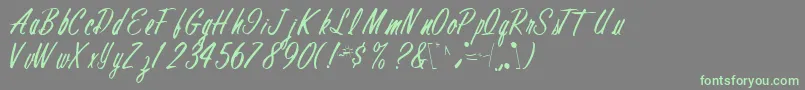 FinalRegular-Schriftart – Grüne Schriften auf grauem Hintergrund