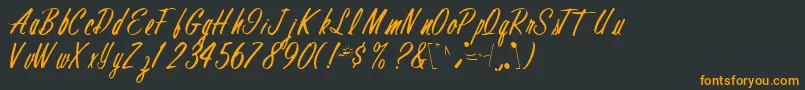 FinalRegular Font – Orange Fonts on Black Background