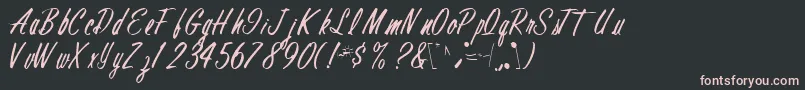 FinalRegular Font – Pink Fonts on Black Background