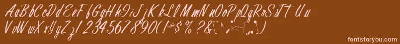 FinalRegular Font – Pink Fonts on Brown Background