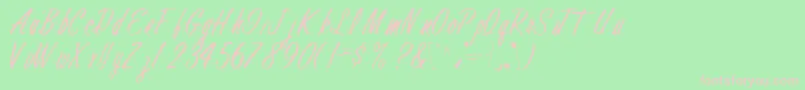 FinalRegular Font – Pink Fonts on Green Background