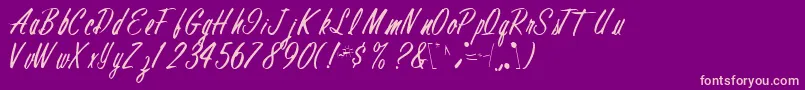 FinalRegular Font – Pink Fonts on Purple Background