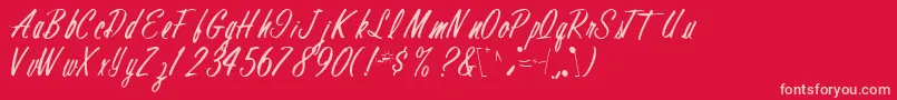 FinalRegular Font – Pink Fonts on Red Background