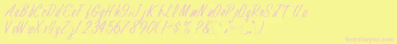 FinalRegular Font – Pink Fonts on Yellow Background