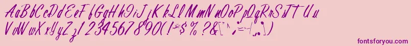 FinalRegular Font – Purple Fonts on Pink Background