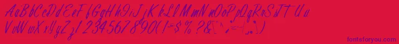 FinalRegular Font – Purple Fonts on Red Background