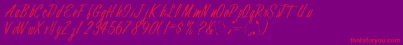 FinalRegular Font – Red Fonts on Purple Background