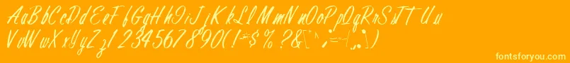 FinalRegular Font – Yellow Fonts on Orange Background