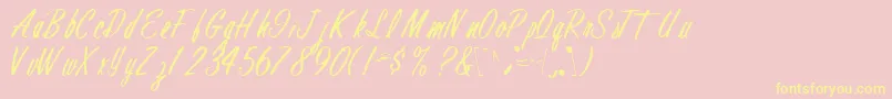 FinalRegular Font – Yellow Fonts on Pink Background