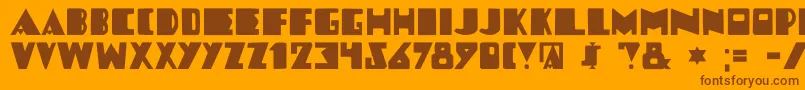 DkLouise Font – Brown Fonts on Orange Background