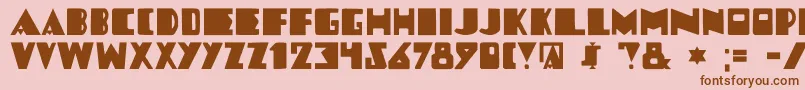 DkLouise Font – Brown Fonts on Pink Background