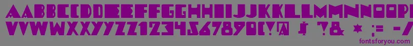 Шрифт DkLouise – фиолетовые шрифты на сером фоне