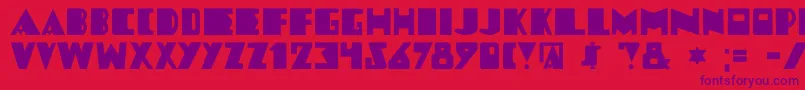 DkLouise-Schriftart – Violette Schriften auf rotem Hintergrund