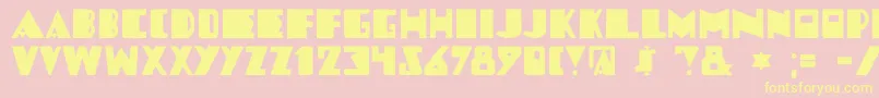 DkLouise Font – Yellow Fonts on Pink Background